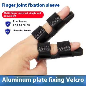 2Pcs Pain Relief Aluminium Finger Splint Fracture Protection Brace Corrector Support
