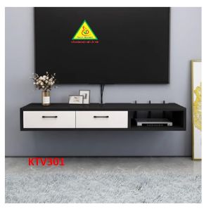 Kệ tivi treo tường bằng gỗ MDF tối ưu hóa không gian kệ trang trí tivi KTV301A