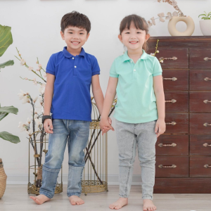 Áo polo tay ngắn cho bé trai bé gái 7-23kg cotton xịn co giãn thấm hút mồ hôi