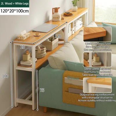 Global side table Slim and narrow table Nordic living room bedroom Kitchen Bedside Sofa side Storage rack