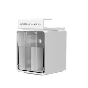 OWNNEW Yellow White Cosmetic Storage Box Hanging Design Compartmentalized Pull-Out Storage Drawer High Quality Plastic Sorting Storage Box Bathroom Organization