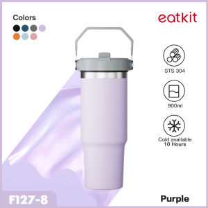 eatkit Tumbler Stainless Steel Handle 2in1 Coffee Cup Thermos Botol Minum Dua Lapisan Insulasi Dingin dan Panas Travel Mug Vacuum Car Bottle High Quality Leakproof Insulated Stainless Steel 304