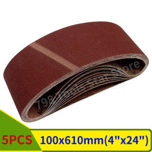 5 Pieces 610*100mm Sanding Belts 40-1000 Grits Wood Soft Metal Polishing Sandpaper Abrasive Bands For Belt Sander Abrasive Tool
