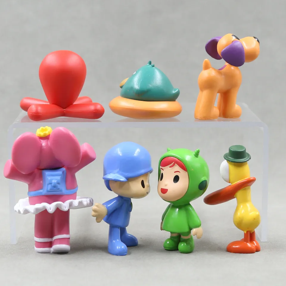 7pcs POCOYO Action Figure Elly PATO FRED LOULA SLEEPY BIRD Model