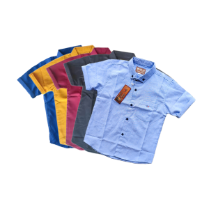 Baju kemeja anak Laki-Laki Lengan Pendek Usia 2-14 Tahun