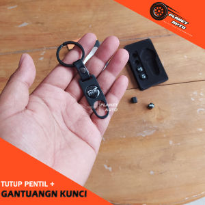 Tutup Pentil Mobil Racing Variasi + Gantungan Kunci