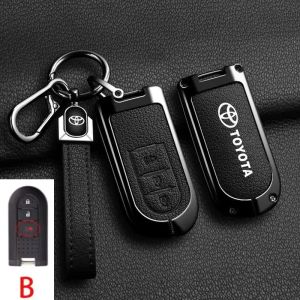 Vỏ chìa khóa xe hơi bằng hợp kim kẽm dành cho Toyota Wigo Rush Passo Pixis Joy Daihatsu Tanto La600S Perodua bảo vệ chìa khóa bao da chìa khóa móc khóa.
