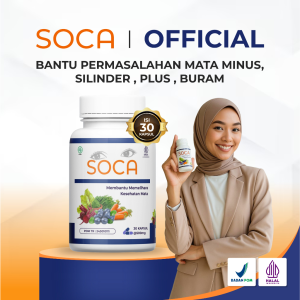 SOCA - KESEHATAN MATA | Vitamin Mata Atasi Mata MInus  Silinder  Plus & Buram Kapsul Soca