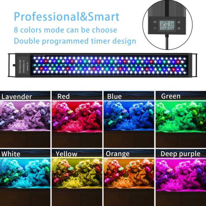 SRKATL 30120cm LED Aquarium Full Spectrum Light Diving Lamp