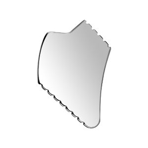 Gua Sha Facial Tool Stainless Steel GuaSha Massage Tool Natural Universal Facial Silver Metal Gua Sha Board for SPA Acupuncture