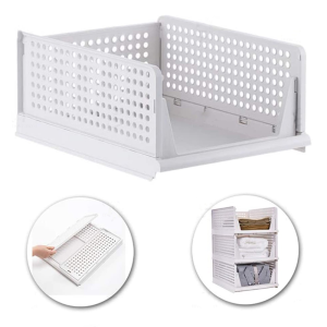 【 COD 】 Stackable clothing organizer foldable closet drawer plastic wardrobe storage box suitable for bathrooms kitchens living rooms and offices.