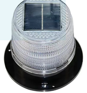 Red and blue emergency beacon light with black base. 82mm top diameter 100mm height 124mm base diameter. Available in multiple colors. Suitable for vehicles and emergency services.