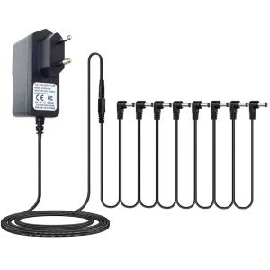 Pedal Power Supply Adapter 9v DC 1A Tip Negative 3/8 Way Daisy Chain Cables For Guitar Effect Pedals