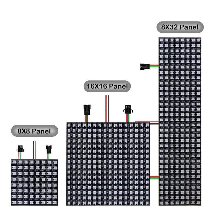 VICENDA Flexible DC5V RGB LED with IC WS2812 WS2812B Light Panel Matrix ...