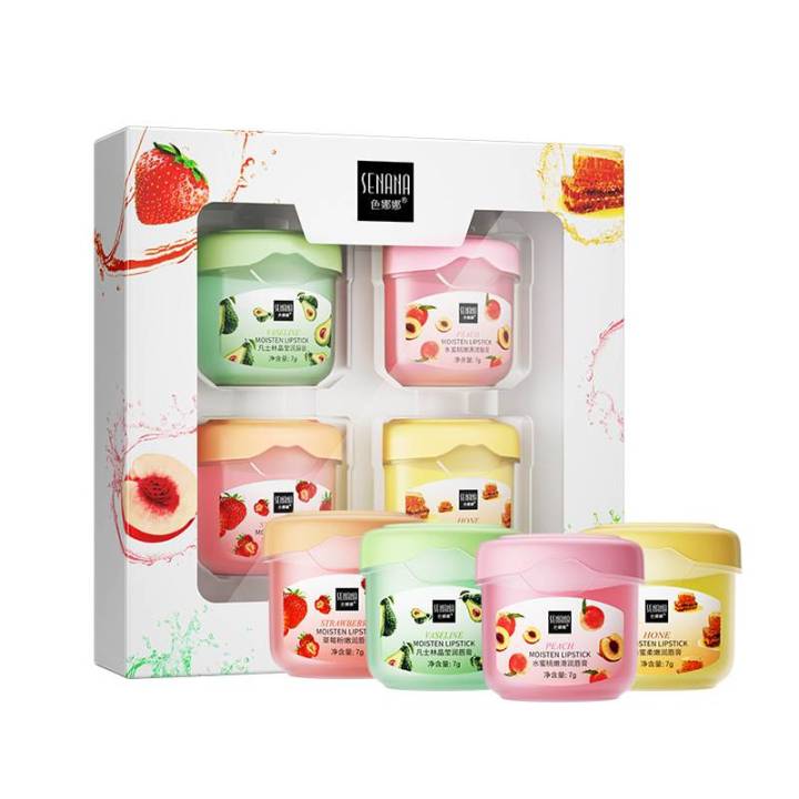 Lip Balm Korea Pelembab Bibir Senana & Vase-Line Lip Therapy - Pemerah Bibir Kering & Hitam Serbaguna - 4 Varian