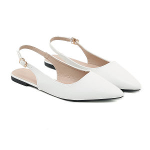 【Gevale】elegant Korean Pointed Toe leather block sandals for women size 35 to 42
