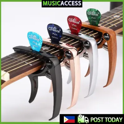 Metal Guitar Capo Quick Change Single-handed Lightweight Strong Accessory for Acoustic Classical guitar