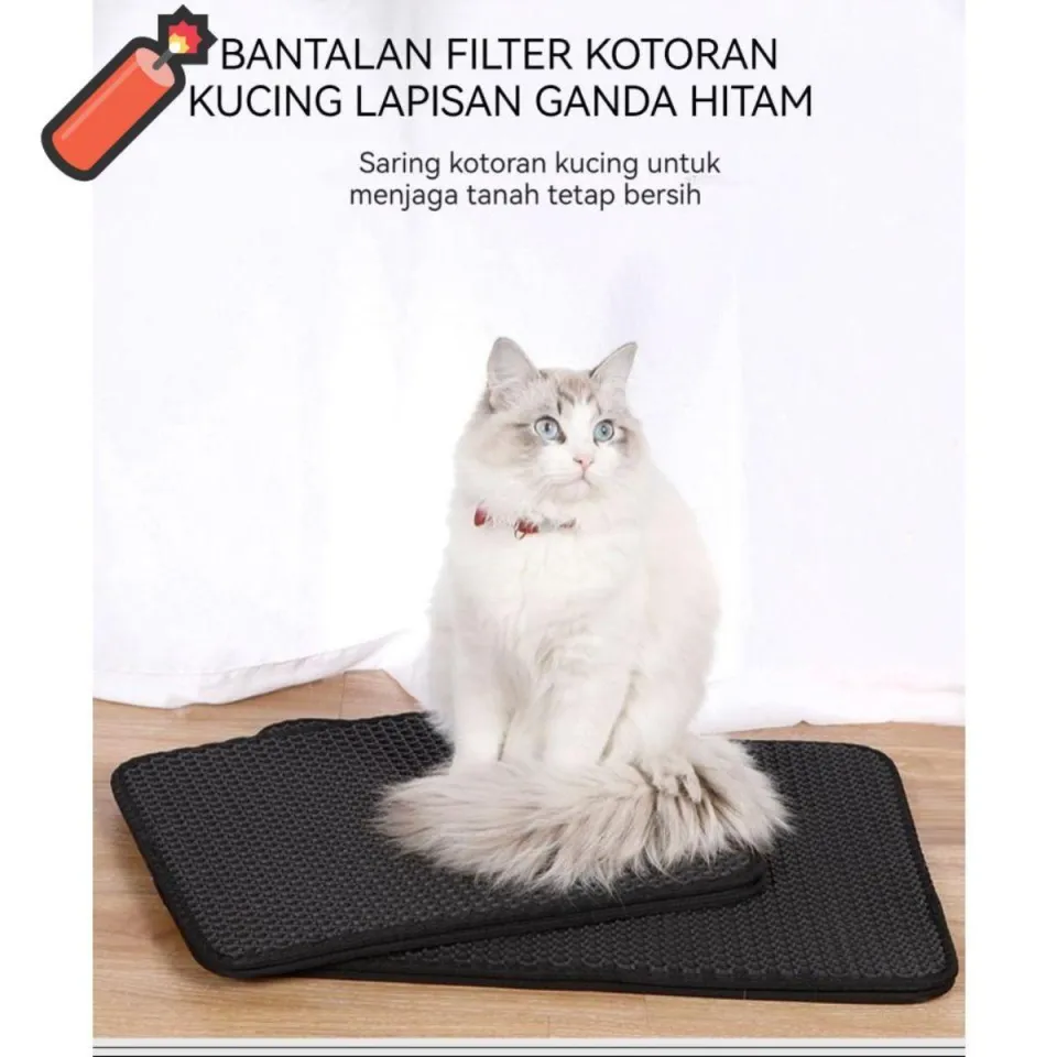 Double-Layer Cat Litter Mat – Waterproof Honeycomb Design for