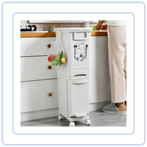 【COZYCASA】【Type A Slim Dust Bin】Slim Profile with Pull-Bag Design Trash bin/Dustbin