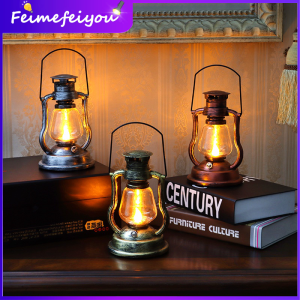 solar led outdoor light Rechargeable Retro Lantern Kerosene Lamp Portable Lamp Bar Hotel Home Decoration Holiday Candle Atmosphere Night Light