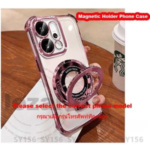 Case OPPO Reno 14 Pro 14F 5G Reno14 Pro Reno14Pro Reno14F 5G 2025 Case with Magnetic Stand Holder Soft Shockproof Clear Luxury New Design