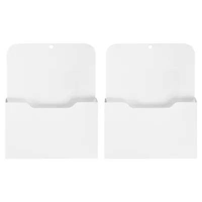 2 Pack Magnetic File Holder - Paper Holder Pocket OrganizerHanging Wall File Organizer Supplies Storage Magazine Mail Organizer Case for PlannersLetter
