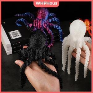 WHPHous 3D Printed Articulated Octopus Poseable Tentacles Desk Toy PLA Sculpture For Kid Jointed Body Decorative Toy