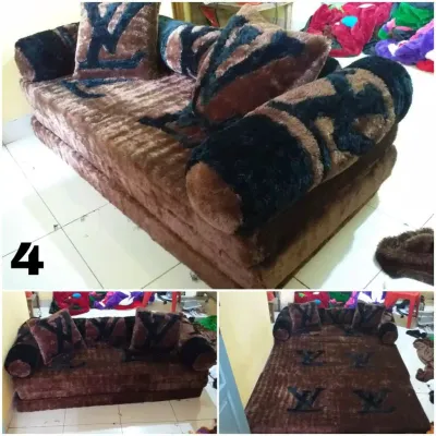 (FLASH SALE) KASUR LIPAT INOAC SOFABED KARAKTER 2 IN 1/ TEBAL 10 CM SOFABED KARAKTER BULU RASFUR