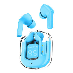 Transparent Digital TWS Wireless Earphones Bluetooth Headphones Bilateral Stereo Heavy Bass Copper Ring Horn