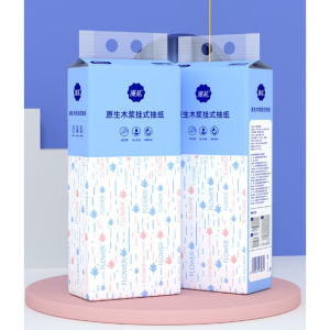 Manhua hanging tissue large pack dry paper towels 1280pcs super large hanging 漫花悬挂式抽纸超大包挂着纸巾