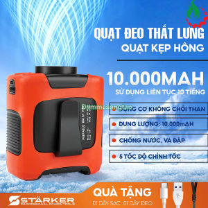Quạt mini đeo thắt lưng STARKER FS02 10.000mAh 10W (5 tốc độ gió)