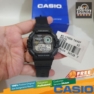 CASIO ORIGINAL - CASIO WS-1700H-1AVDF - MEN NG - Resin - Hitam - Jam dunia JD18ST # Jam Tangan Pria Jam Pria Jam Tangan Anti Air + CASIO WS-1700H-1A WS 1700H 1A WS-1700H 1700H WS1700 WS-1700 WS1700H WS-1700 $ S003