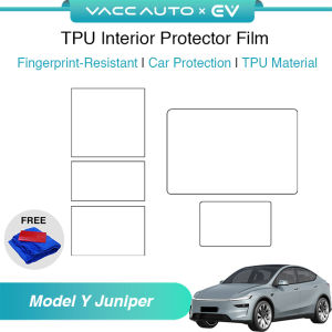 VACC AUTO Transparent TPU Interior Protector Film Scratch Resistant Protective Film For Tesla Model Y Juniper 2025 Car Accessories