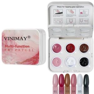 XIAHU 6 màu sắc Gel sơn móng tay Cushion Không cần lau Có thể xử lý bằng đèn UV LED Sơn móng tay gradient Tự làm Đa chức năng Sơn Gel Ombre Dụng Cụ Trang Trí Móng Tay