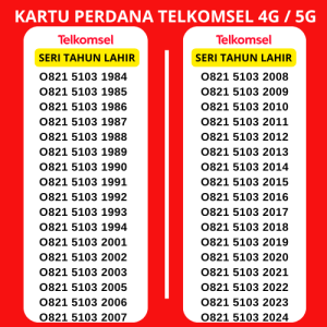 Nomor Cantik SIMPATI Tahun Lahir Telkomsel 4G LTE Seri Tahun