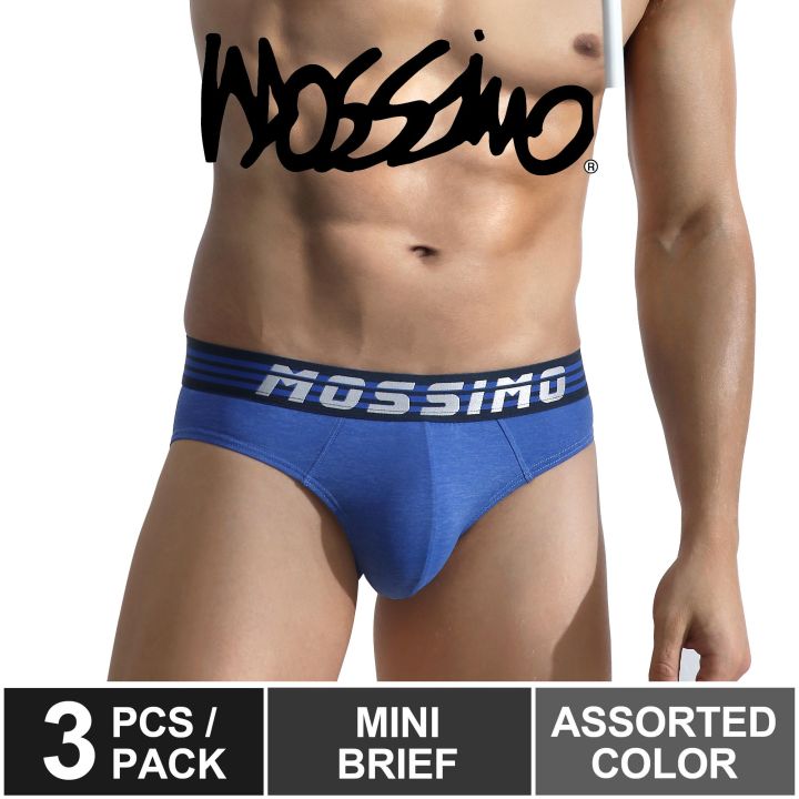 Mossimo Underwear Microfiber Spandex Micro Briefs ( 3 Pieces ) Assorted  Colours - MUD0037M