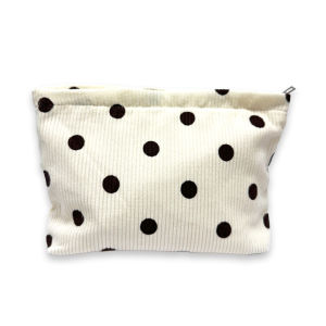 Corduroy Makeup Pouch Large Capacity Zipper Toiletry Organizer Travel Pouch