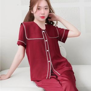 Quần áo nữ mặc nhà cao cấp (Bunnysky)  đồ bộ thiết kế chất liệu lụa vân gỗ vải đẹp lên fom dáng chuẩn