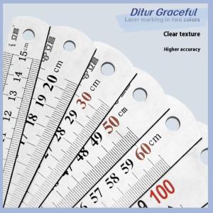 Ditur 15-100CM Zero Glare Satin Chrome Stainless Steel Machinist Engineer Ruler With Graduations In MM