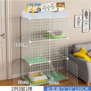 Cat Cage DIY Large Pet House Multi-functional Sleeping Playing Large Kennel With Roof/Sangkar kucing besar