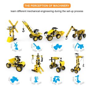 {Sgp Seller} Children Day Gift Assembly Blocks STEM Toys for Kids Developing (12 in 1) - Hand-on DIY Screw Assemble Toys Model Building Blocks 152pcs