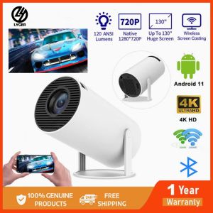2024 NEW HY300 Projector with WiFi and Bluetooth Android 11.0 120 ANSI 4K HD Home Theater Portable Mini Cellphone Projector for Home and Office