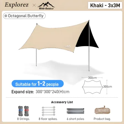 Canopy Tent Coated Waterproof Sunproof Oxford Cloth Portable with Poles thumbtack Nail
