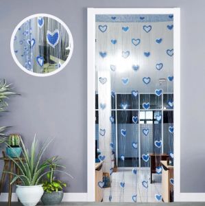 Tirai Benang Motif Love Tirai Pintu Dan Jendela gorden banyak pilihan Warna BAGUS MURAH CANTIK