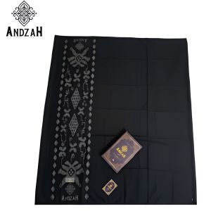 BARU! SARUNG MOTIF BHS - SARUNG TENUN ANDZAH - SARUNG SANTRI 2026 - TUMPAL HITAM