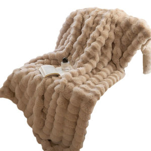 【New Arrival】Cozy Toscana Rabbit Fur Blanket Plush Office Nap and Sofa Cover Warm Double-sided Thickening Cover for Couch Sofa Office