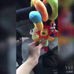 Aoduoyaya Crib Mobile Bed Hanging Plush Toys Lion Rainbow Teether Ring Pendants