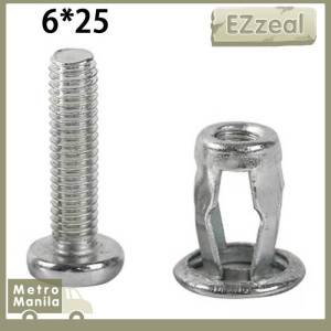 10pcs Metal Petal Nuts Screw M5/M6 Metal Screw Jack Nuts License Fixed Screw Jack