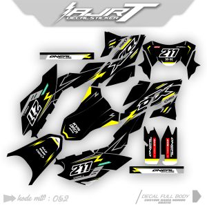 DECAL KAWASAKI DTRACKER - STICKER DECAL VARIASI LIST . AJRT.RA.052