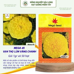 Hạt Giống Vạn Thọ Lùn F1 MEGA 45 – Vàng Chanh Bông To Cây Thấp – Mega Seed